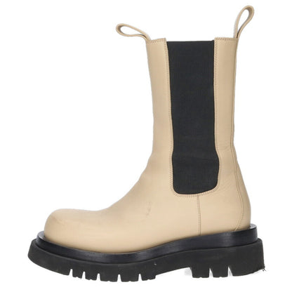 Bottega Veneta Beige Lug Sole Chelsea Leather Boots Size 37