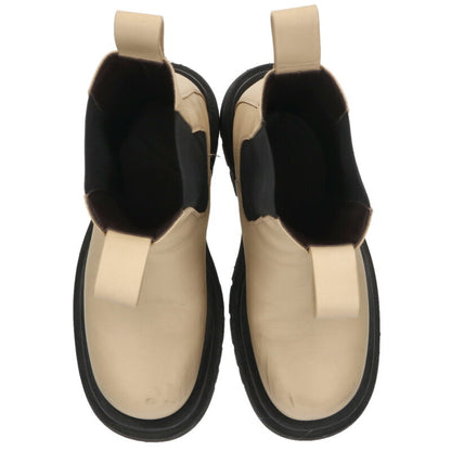 Bottega Veneta Beige Lug Sole Chelsea Leather Boots Size 37