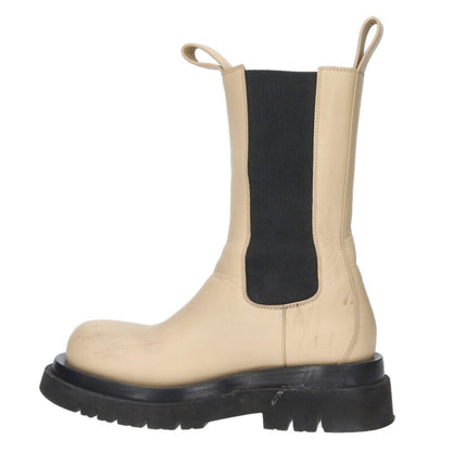 Bottega Veneta Beige Lug Sole Chelsea Leather Boots Size 37