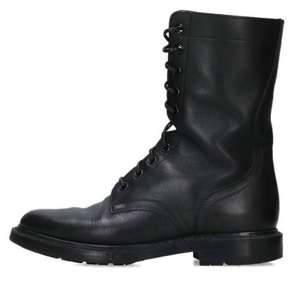 Celine Black Side Zip Lace-Up Boots Size 36