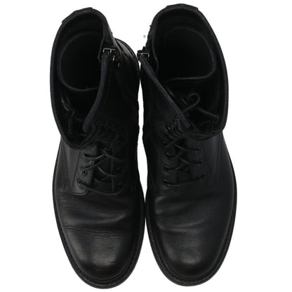 Celine Black Side Zip Lace-Up Boots Size 36