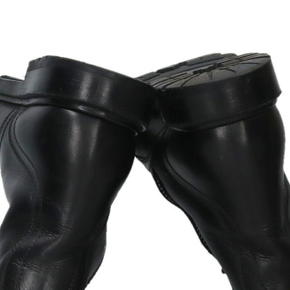Celine Black Side Zip Lace-Up Boots Size 36