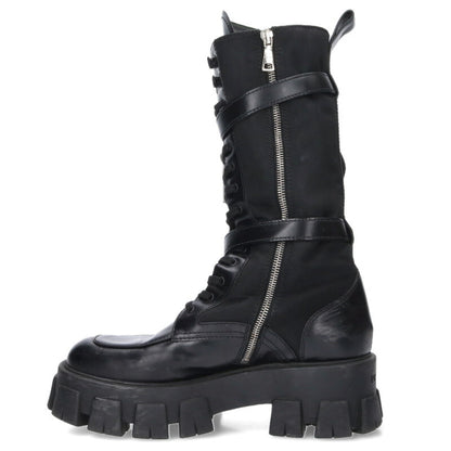 Prada Black Monolith Long Boots with Pouch Size 38.5