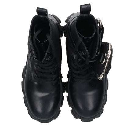 Prada Black Monolith Pouch Boots Size 38