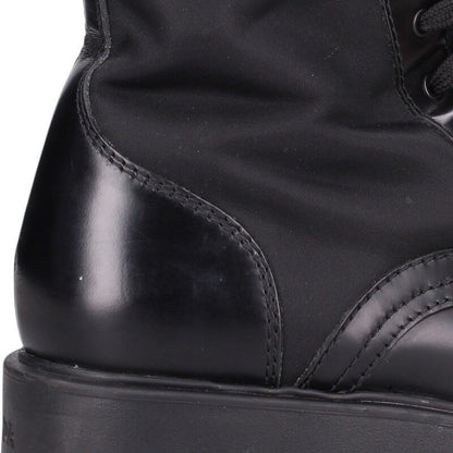 Prada Black Monolith Pouch Boots Size 38