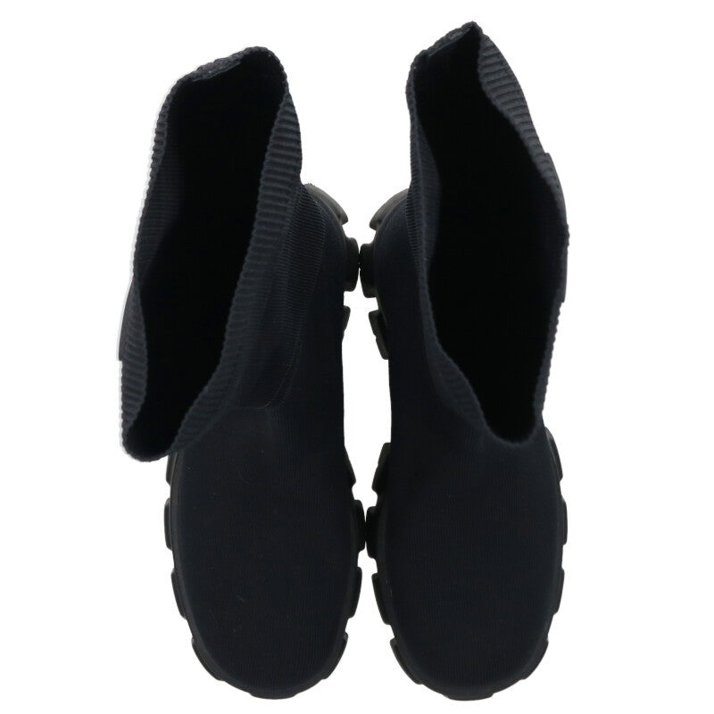 Prada Black Monolith Long Boots Size 38