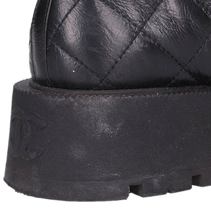 Chanel Matelasse Leather Boots Size 36