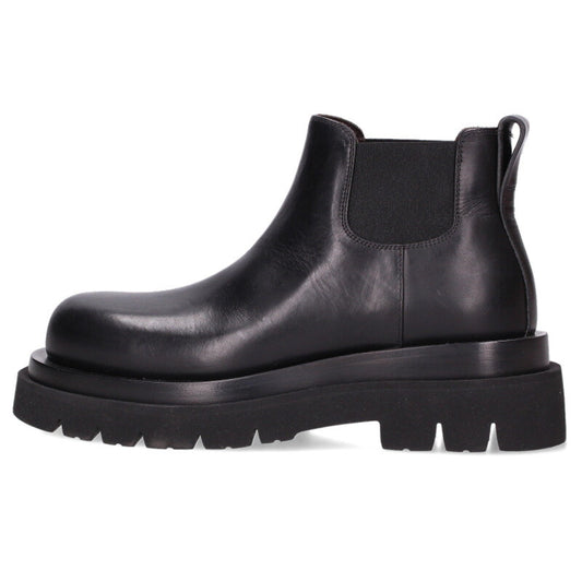 Bottega Veneta Black Leather Lug Sole Chelsea Boots Size 37