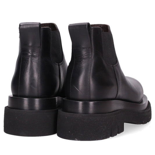 Bottega Veneta Black Leather Lug Sole Chelsea Boots Size 37