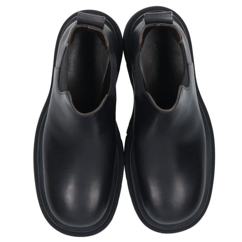 Bottega Veneta Black Leather Lug Sole Chelsea Boots Size 37