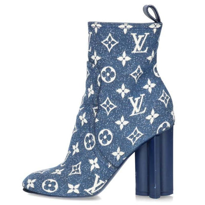 Louis Vuitton Blue Monogram Ankle Boots Size 35.5