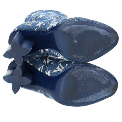 Louis Vuitton Blue Monogram Ankle Boots Size 35.5