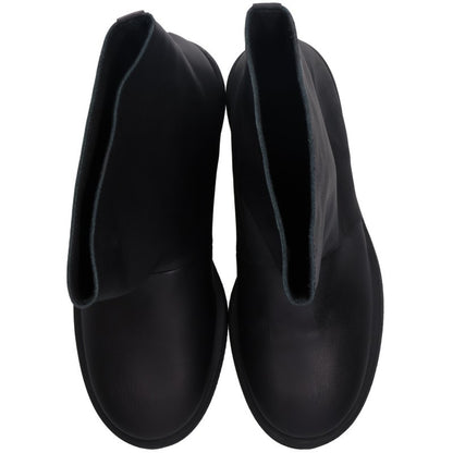 Yohji Yamamoto SOFT MATT BK HIGH-TOP Leather Boots Size 4