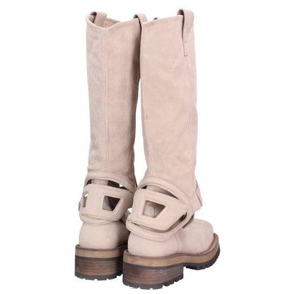 Diesel Beige Suede Western Boots Size 38