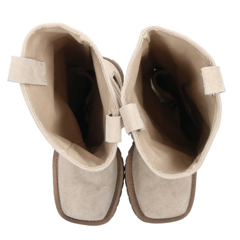 Diesel Beige Suede Western Boots Size 38