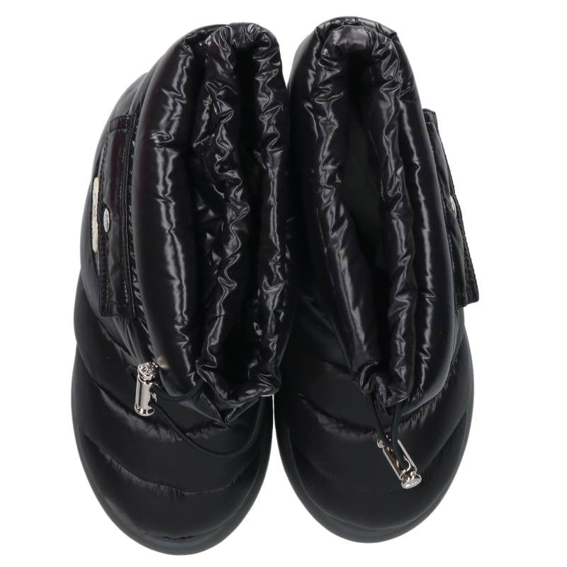 Moncler GAIA POCKET MID Logo Patch Boots Black Size 38
