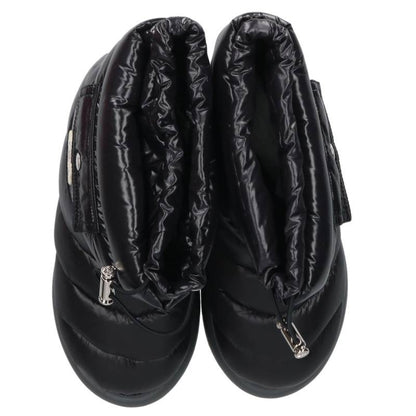 Moncler GAIA POCKET MID Logo Patch Boots Black Size 38