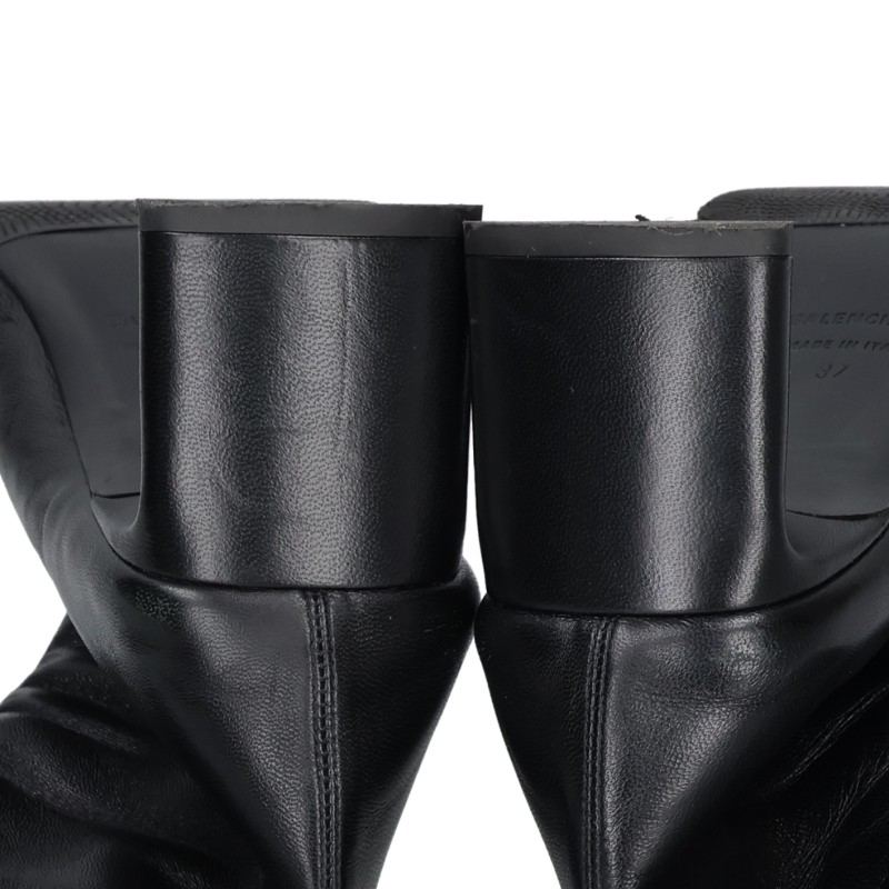 Balenciaga Black Zip-up Heel Boots Size 37
