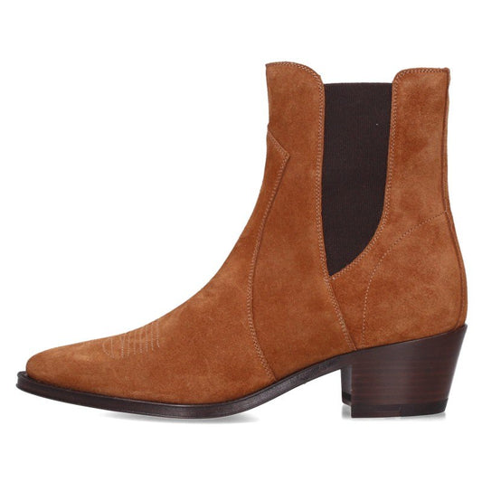 Celine Camargue Side Gore Suede Boots Brown Size 37