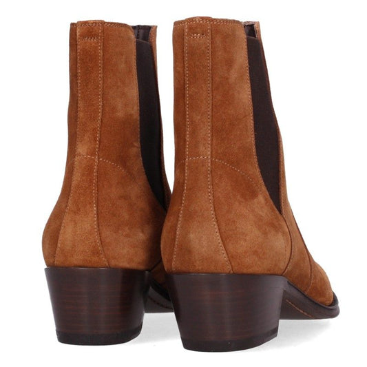Celine Camargue Side Gore Suede Boots Brown Size 37