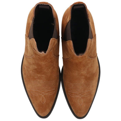 Celine Camargue Side Gore Suede Boots Brown Size 37