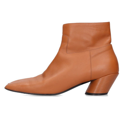 Balenciaga Brown Square Toe Side Zip Boots Size 40