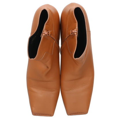 Balenciaga Brown Square Toe Side Zip Boots Size 40