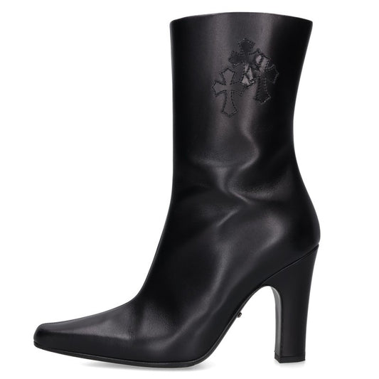 Chrome Hearts SUGER JONES Cross Patch Side Zip Boots Size 38