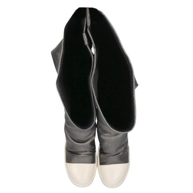 Rick Owens Knee High Stocking Sneaks Leather Boots Size 36