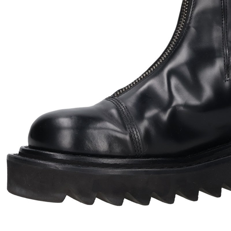 Toga Black Front Zip Side Gore Metal Boots Size 38
