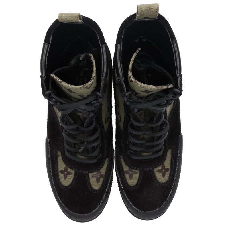 Louis Vuitton Lauriate Monogram Platform Black Green Size 34