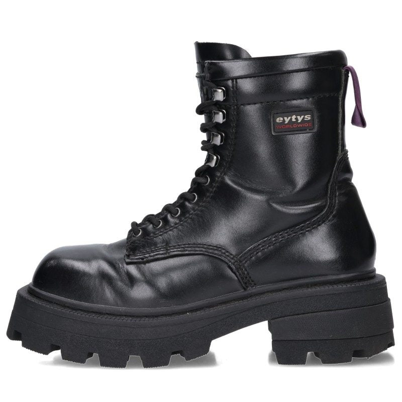 Eytys Black Lace-up Leather Boots Size 38