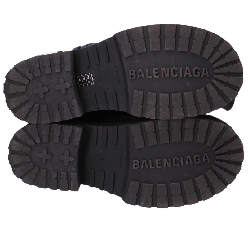 BALENCIAGA Venom Black High Boots Size 38