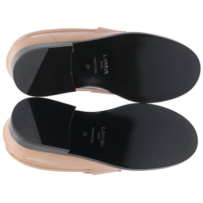 Lanvin Beige Logo Plate Loafer Size 35