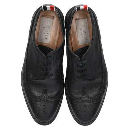 Thom Browne Black Wingtip Leather Sneakers Size 36