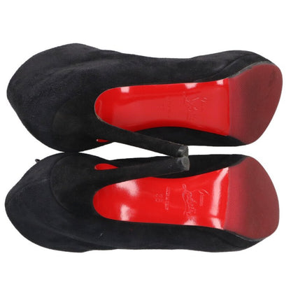Christian Louboutin Black Velour Heel Bootie Size 35
