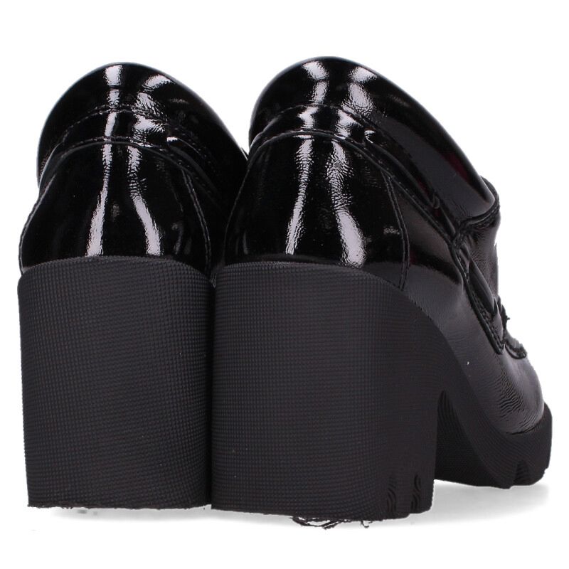 Burberry Heeled Leather Loafers Black Size 35