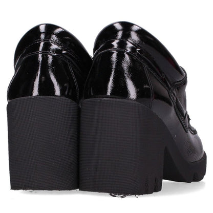 Burberry Heeled Leather Loafers Black Size 35