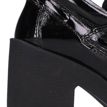 Burberry Heeled Leather Loafers Black Size 35