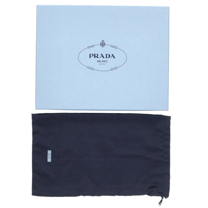 Prada Triangle Logo Plate Brushed Leather Loafer Size 37