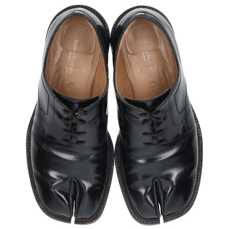 Maison Margiela Tabi Lace-Up Leather Sneakers Black Size 38