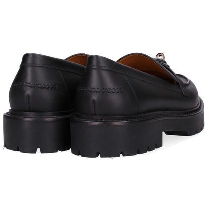 Hermes Icon Kelly Buckle Leather Loafers Black Size 39