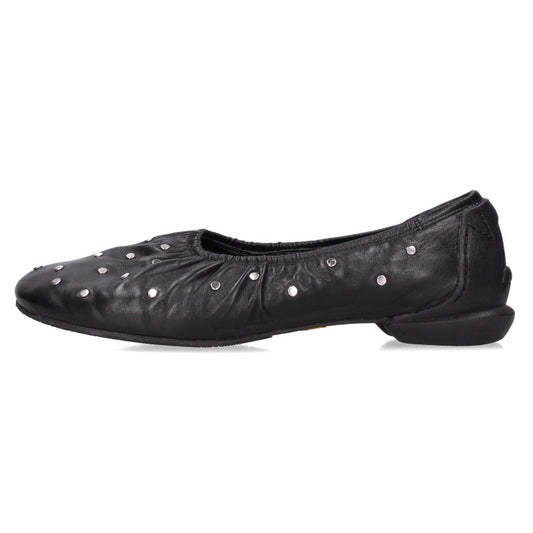 Cisei Studded Gathered Black/Silver Ballet Flats Size 37