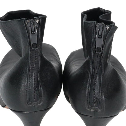 Celine Black Back Zip Heels Size 37.5