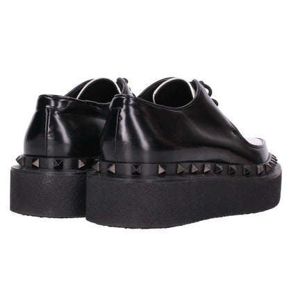Valentino Studded Leather Sneakers Black White Size 37