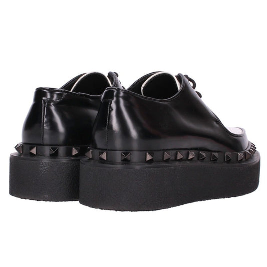 Valentino Studded Leather Sneakers Black White Size 37
