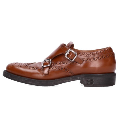 Miu Miu Brown Double Monk Strap Sneakers Size 39.5