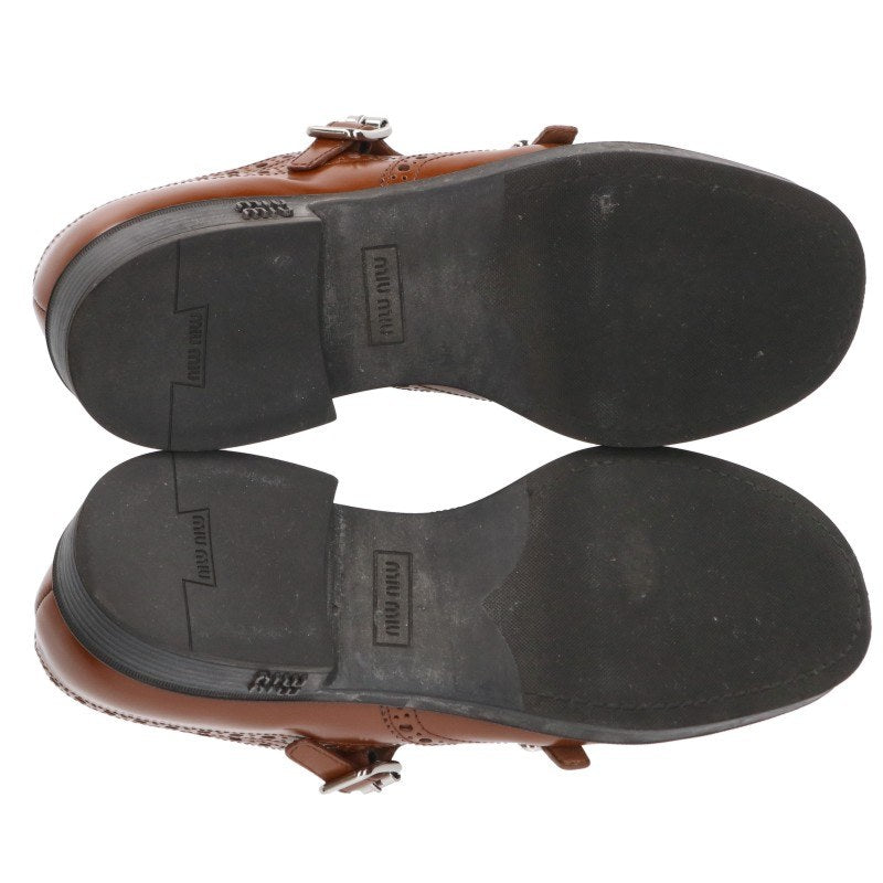 Miu Miu Brown Double Monk Strap Sneakers Size 39.5