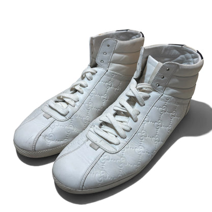 GUCCI Monogram High-Top Sneakers Size 8