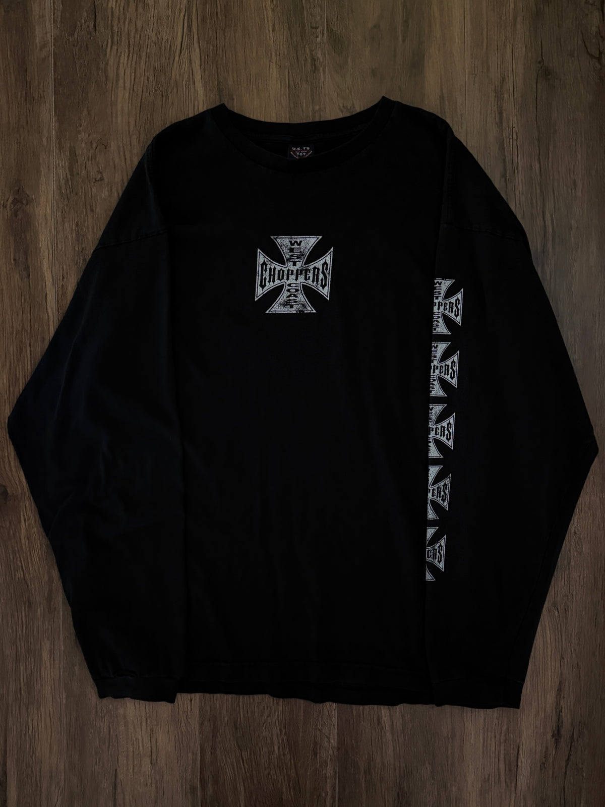 Vintage west coast choppers 90s Faded Cross Design Long Sleeve Tee